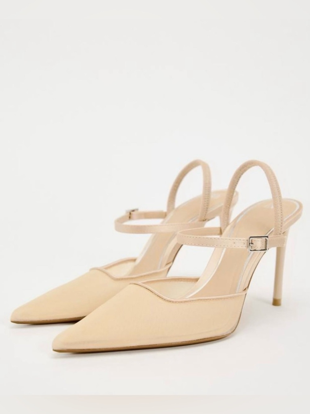 NWT!! Zara Mesh Slingback Heels